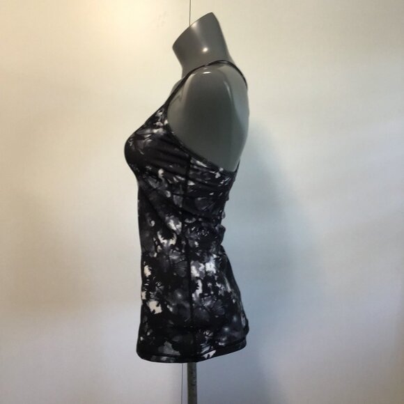 Lululemon Power Y Tank (Luon) Dusk Dye White Black Size 4 - Picture 6 of 11